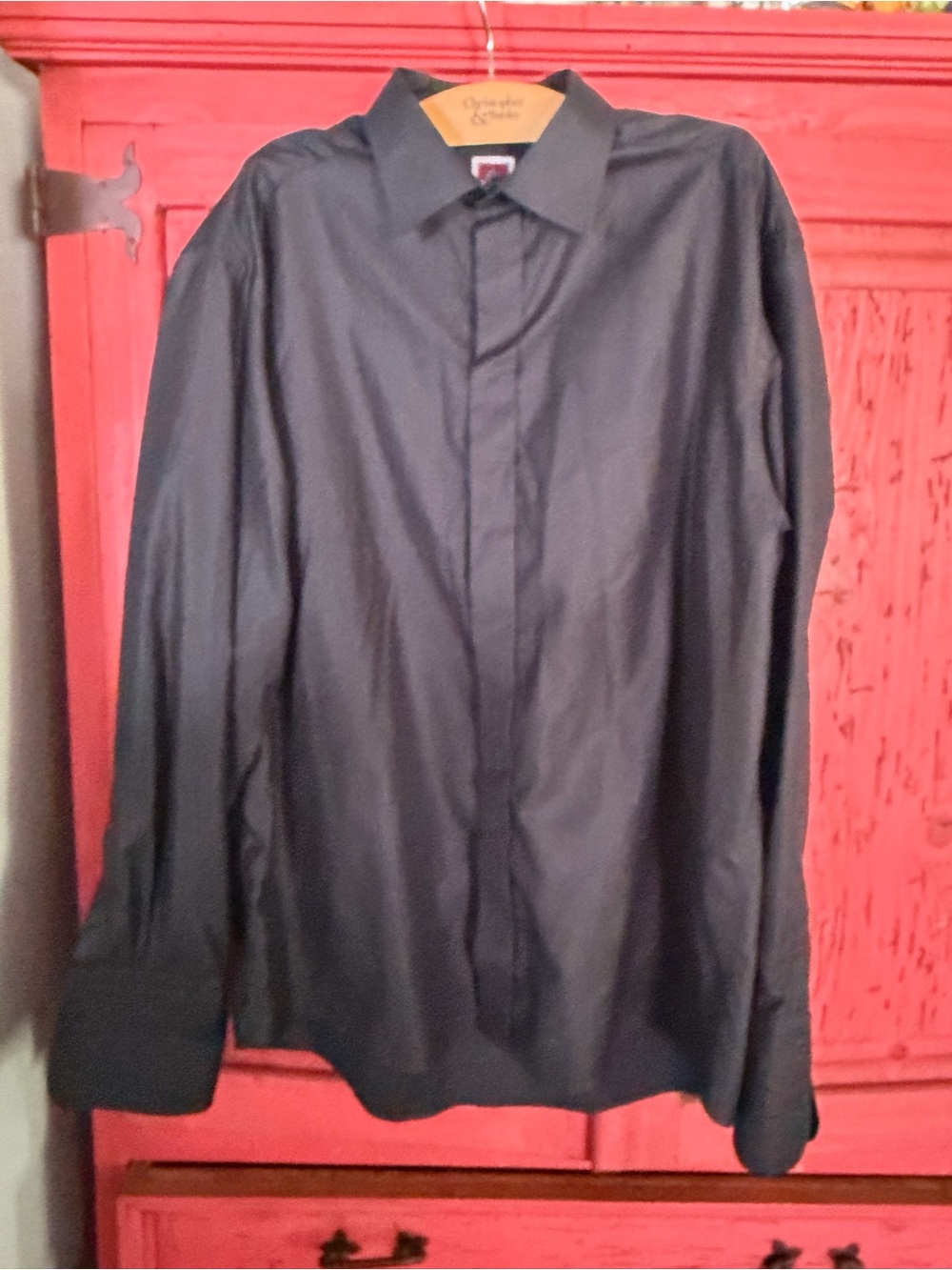 Eton French Cuff Dress Shirt Neck 43 17 slim Fit pearly hidden buttons